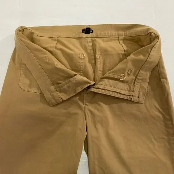 J Crew Sailor Chino Pants Women’s 30 Brown Slim Wide Leg Cropped High Rise - Picture 5 of 11
